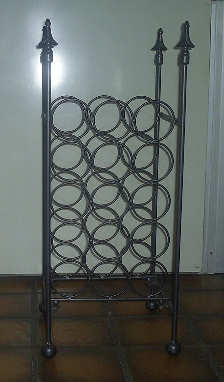 Wijnrek, Huis en Inrichting, Woonaccessoires | Wijnrekken, Ophalen, Gebruikt, 5 tot 15 flessen, Metaal