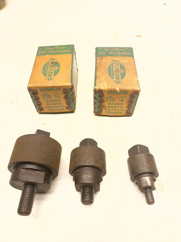 Greenlee chassis ponsen – 3 stuks – USA, Ophalen, Gebruikt