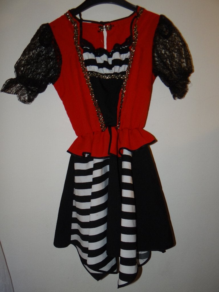 Leuke rood/wit/zwarte PIRAAT/ZEEROVER/PIRATES jurk-Halloween, Ophalen of Verzenden, Halloween, Kleding, Maat 36 (S)