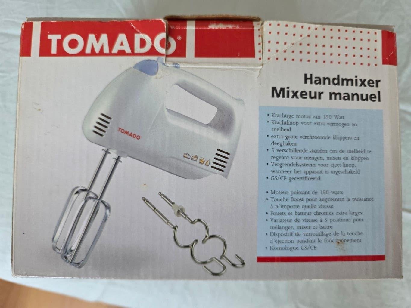 Tomado Handmixer - Krachtig en Veelzijdig, 4 liter of meer, Ophalen, Nieuw, 3 snelheden of meer