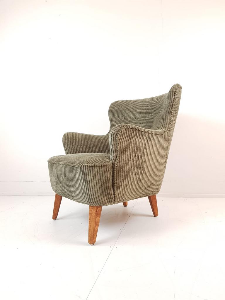 Vintage Artifort Theo Ruth groene rib, -, -, Ophalen of Verzenden, 75 tot 100 cm