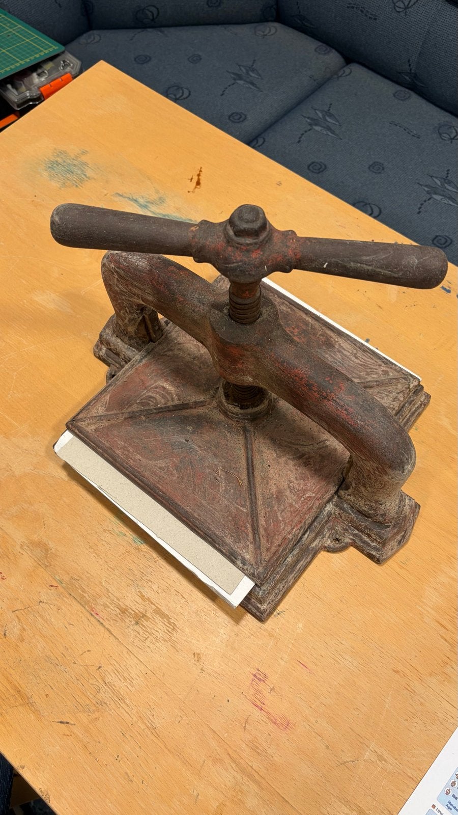 Antieke Boekpers / Bindpers - Gietijzer, Ophalen