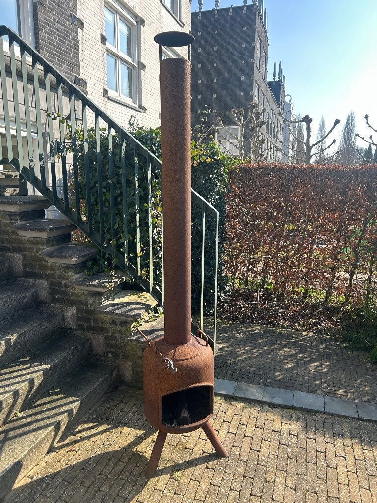 Terraskachel / stookpot van dikbuik gasfles, Ophalen, Gebruikt
