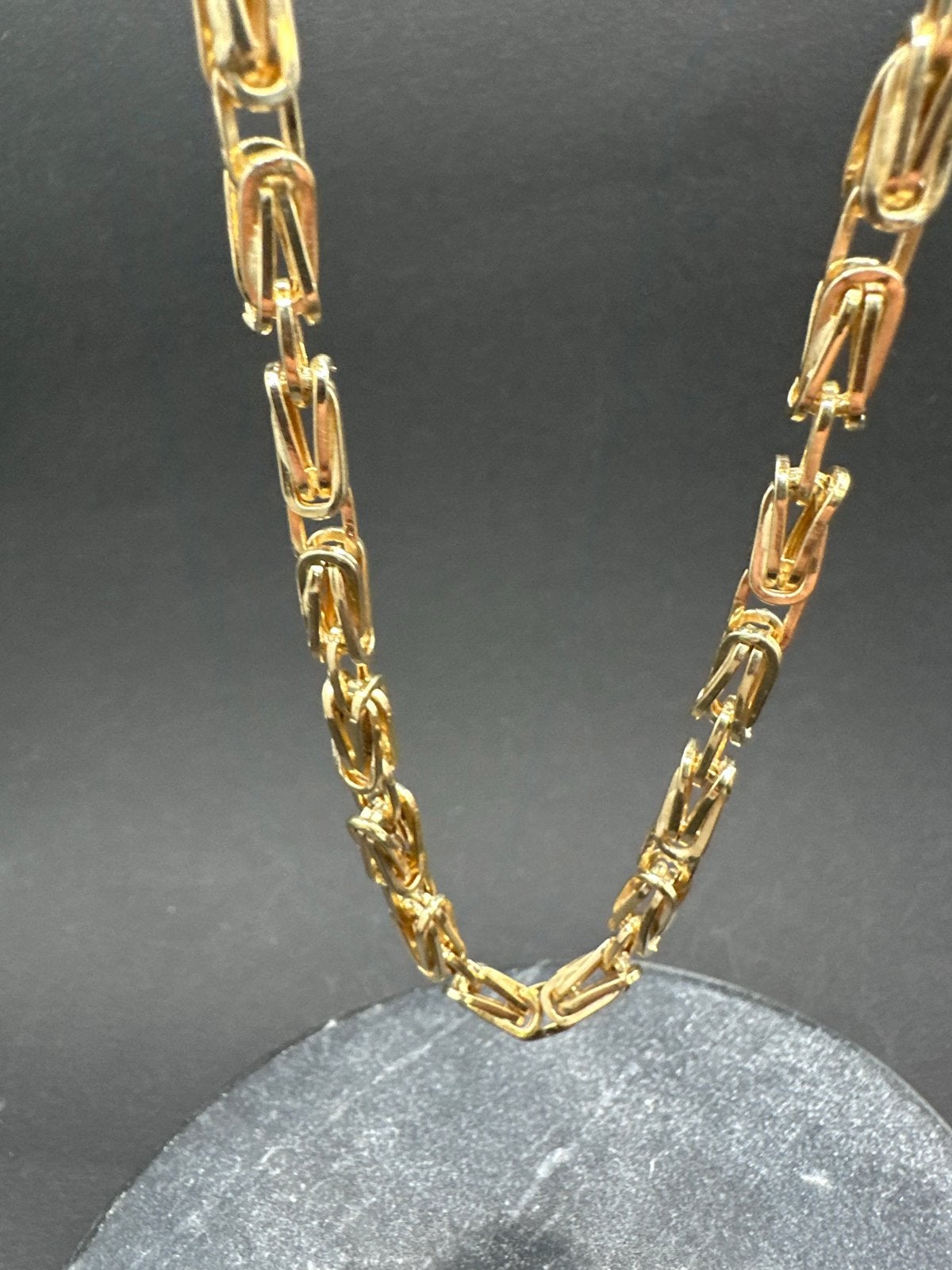 14k Gouden Schakel Ketting - Koningsschakel, Ophalen of Verzenden, Zo goed als nieuw, Goud
