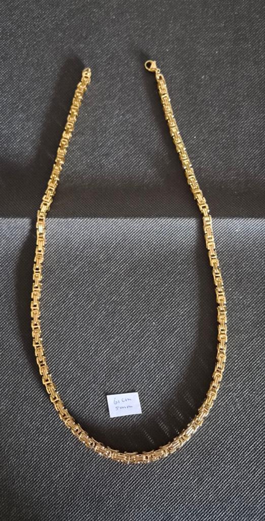 Stoere koningsketting., Sieraden, Tassen en Uiterlijk, Kettingen, Ophalen of Verzenden, Nieuw, Goud