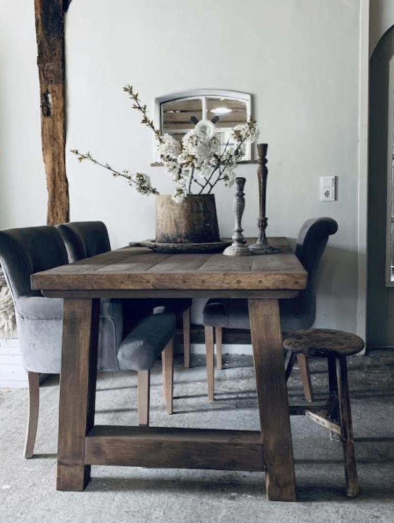 Landelijke EETTAFEL * stoer,sober,oud* Huisje Sfeer-maatwerk, Landelijk, Vier personen, Rechthoekig, Nieuw