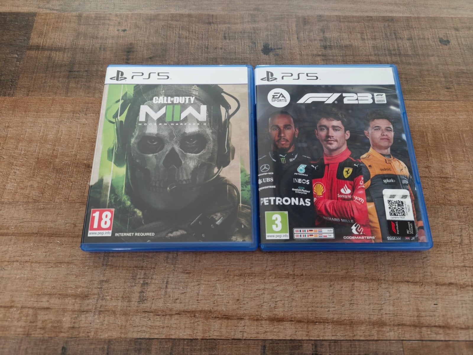 2 PlayStation 5 Spellen: Call of Duty MW2 & F1 23, Spelcomputers en Games, Online, Vanaf 18 jaar, Shooter, 1 speler