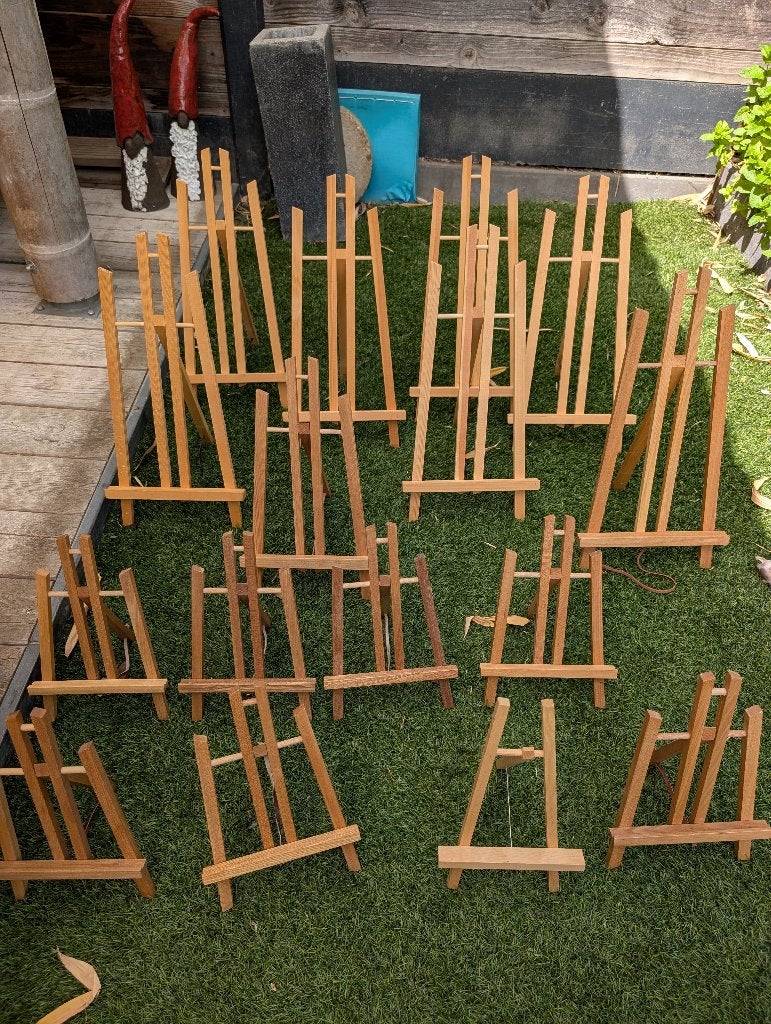 partij 16* schilderij standaards 30-50cm, Ophalen, Zo goed als nieuw, Ezel