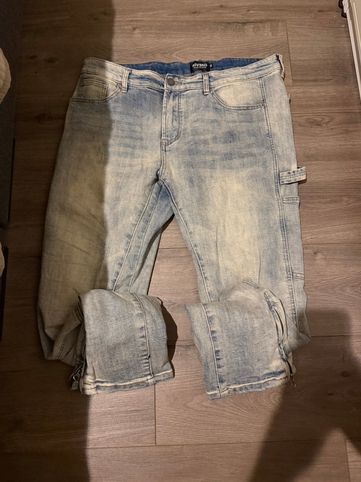 Rivero Broek, Kleding | Heren, Spijkerbroeken en Jeans, Ophalen of Verzenden, Zo goed als nieuw, Blauw, Overige jeansmaten