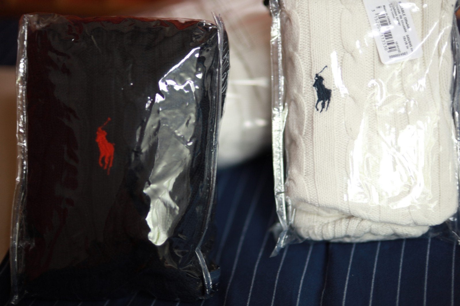 2x Ralph Lauren gevlochten kussenhoes 45x45 cm, Overige merken, Wit, Nieuw, Ophalen of Verzenden