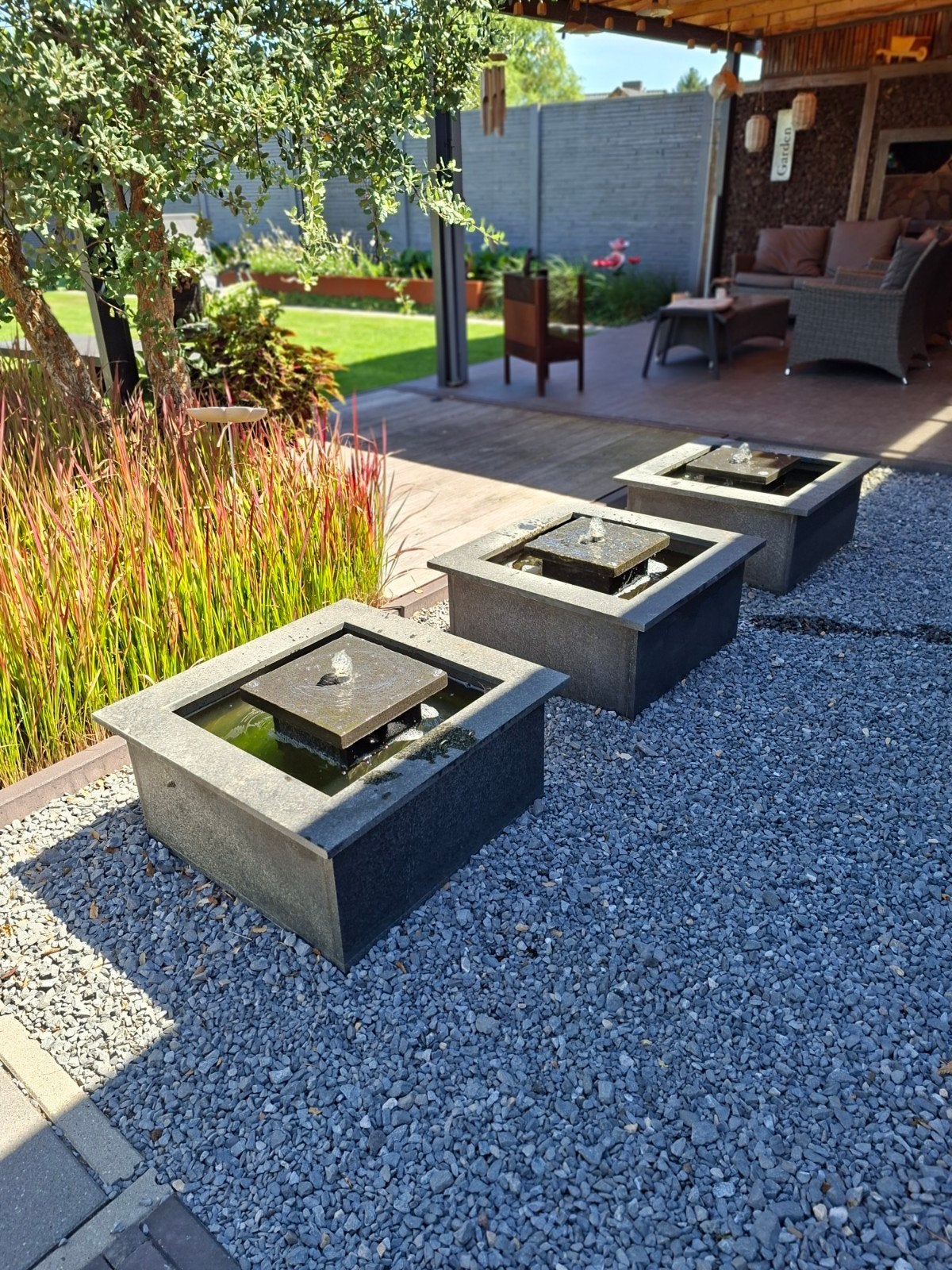 Granieten fontijnen, Tuin en Terras, Ophalen of Verzenden, Vierkant, Steen