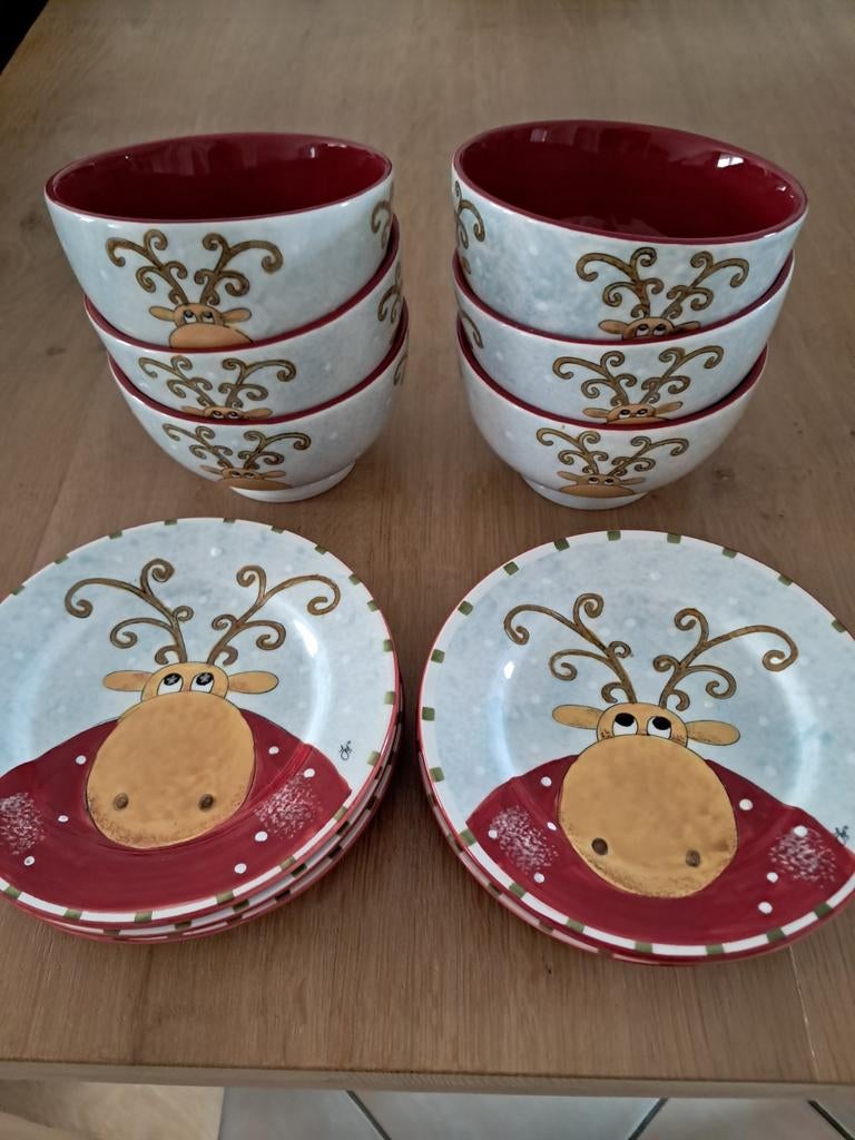 JET BY TER STEEGE kerst servies 12 delig, Diversen, Kerst, Ophalen, Zo goed als nieuw