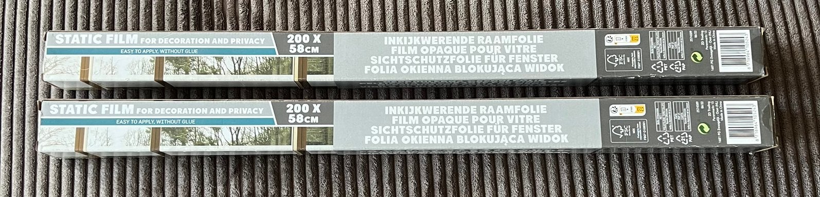 2 rollen inkijkwerende raamfolie nieuw!, Ophalen of Verzenden, Nieuw, 15 m² of meer, Folie