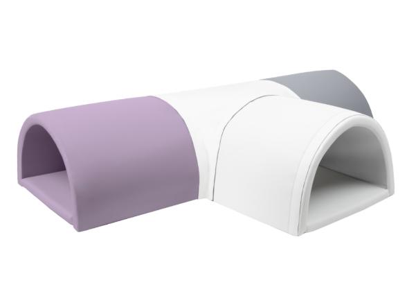 Foamblokken Jindl T-tunnel wit/grijs/paars, Jindl, Info@jindl.nl, Zo goed als nieuw, De Immenhorst 5a 7041 KE ‘s-Heerenberg