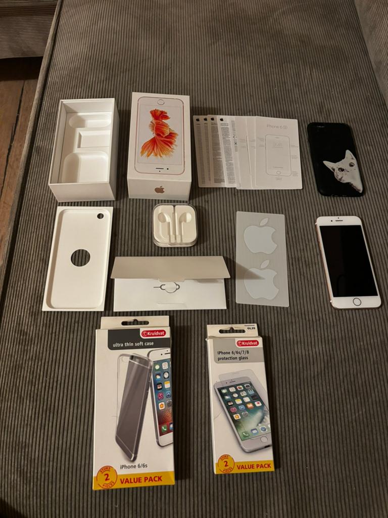 iPhone 6s rose gold 32gb +hoesjes+screenprotector+doos, Telecommunicatie, Mobiele telefoons | Apple iPhone, Gebruikt, 32 GB, Ophalen of Verzenden