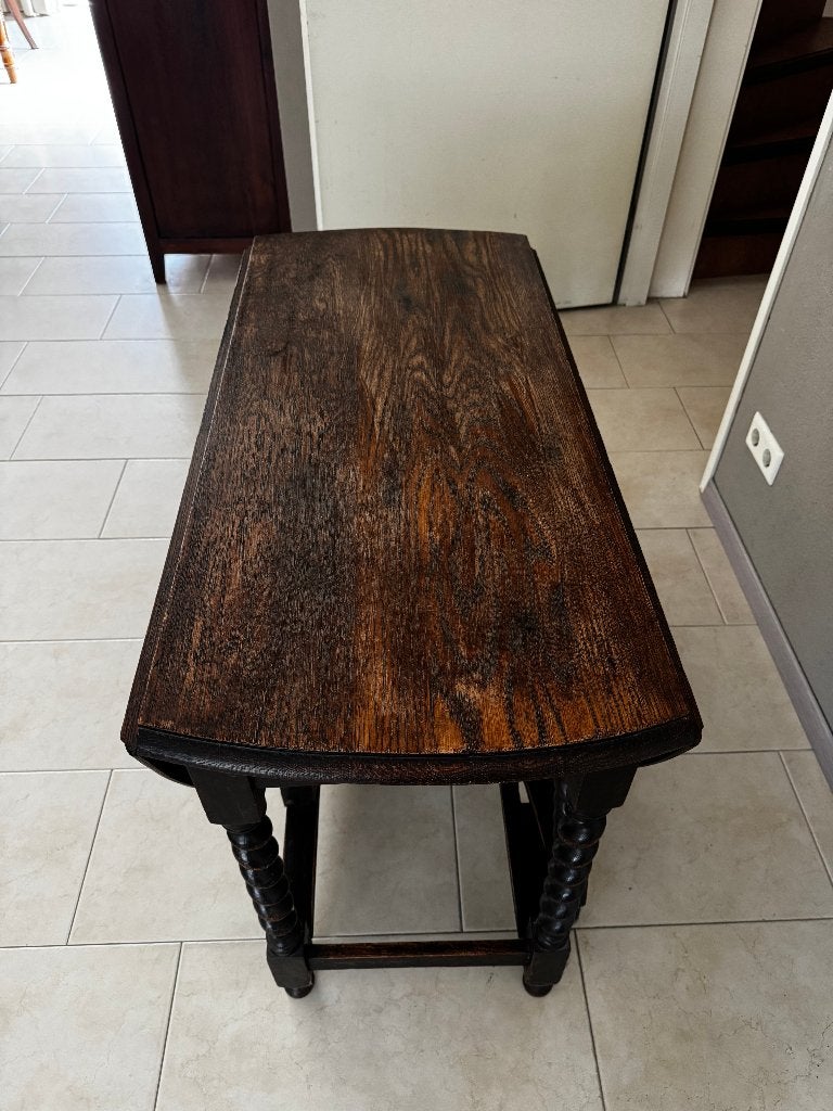 te koop leuke hangoortafel, Ophalen, 50 – 75, Gebruikt, Eikenhout