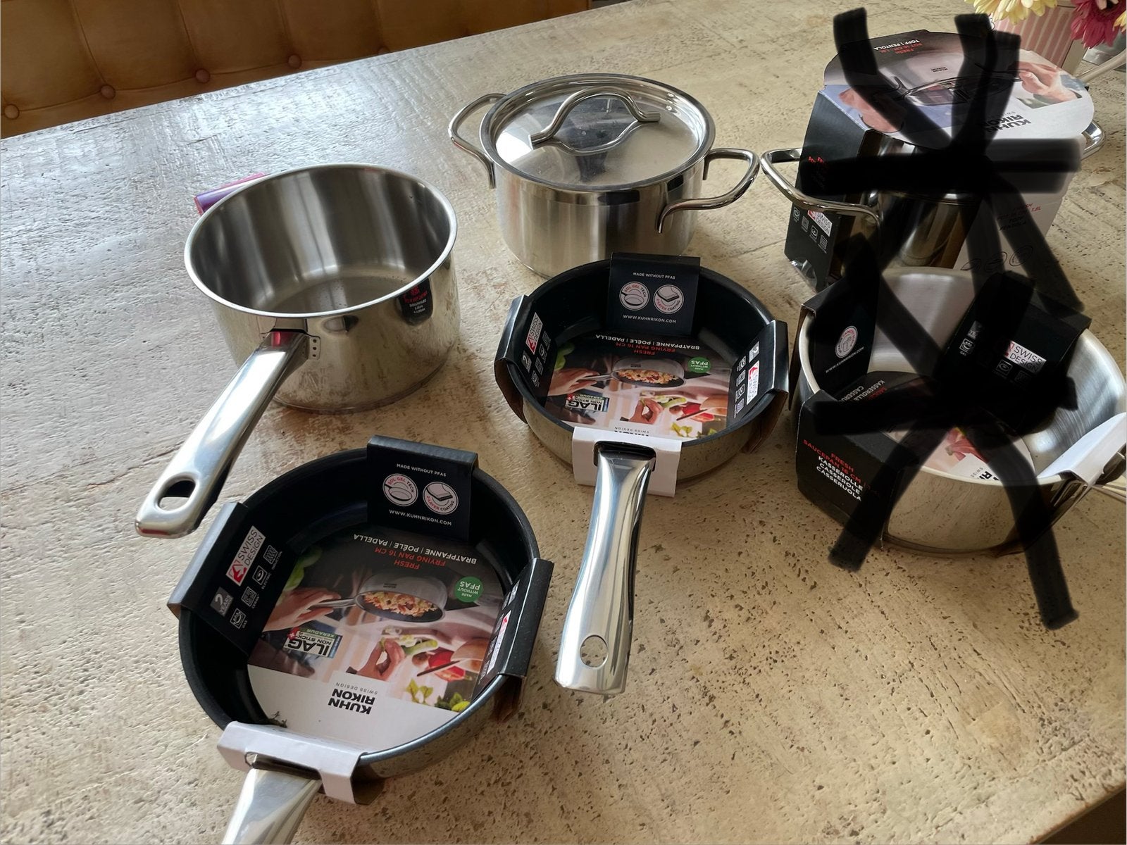 PANNEN, KUHN RIKON, KLEINE MATEN, €10 PER STUK, Huis en Inrichting, Overige typen, Nieuw, Ophalen of Verzenden, Rvs