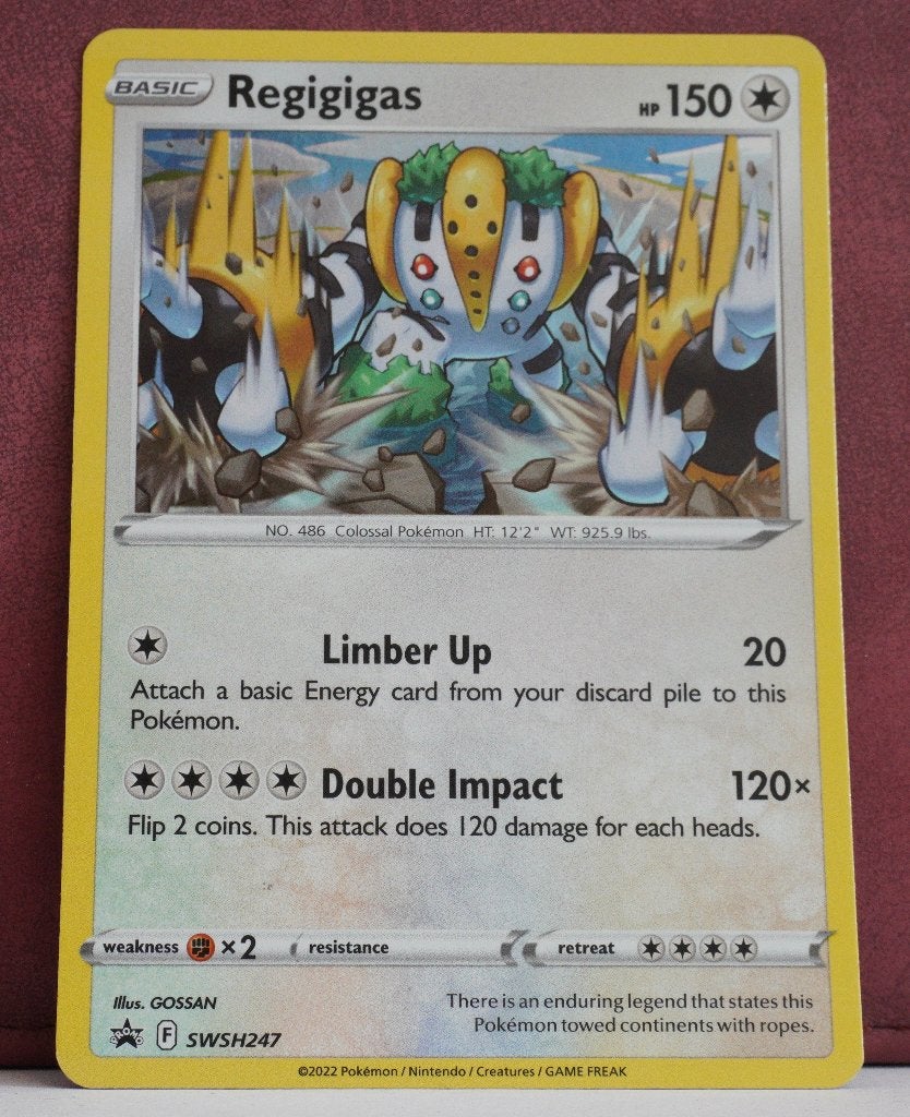 Regigigas Holo SWSH247 SWSH Black Star Promos Pokémon Kaart, Verzenden, Nieuw, Losse kaart