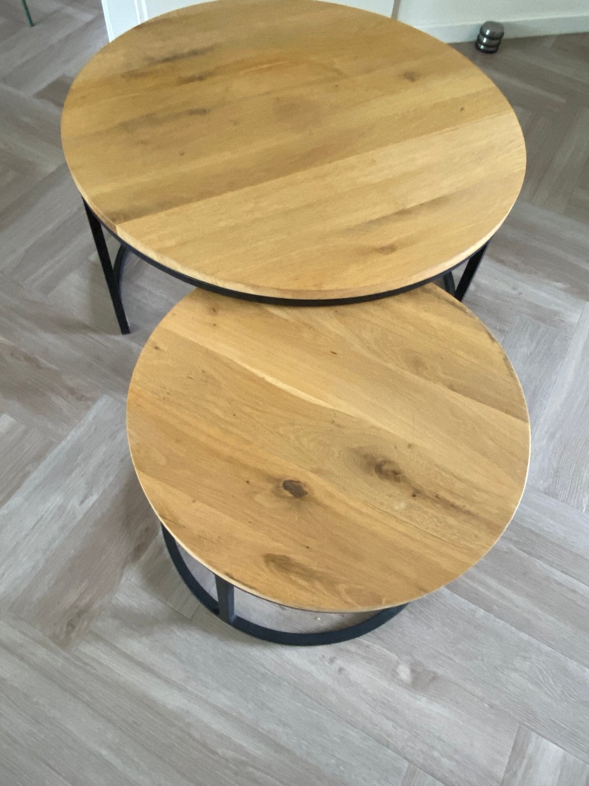 2x salontafel, Huis en Inrichting, Tafels | Salontafels, Gebruikt, 50 tot 100 cm, Rond, 50 tot 100 cm