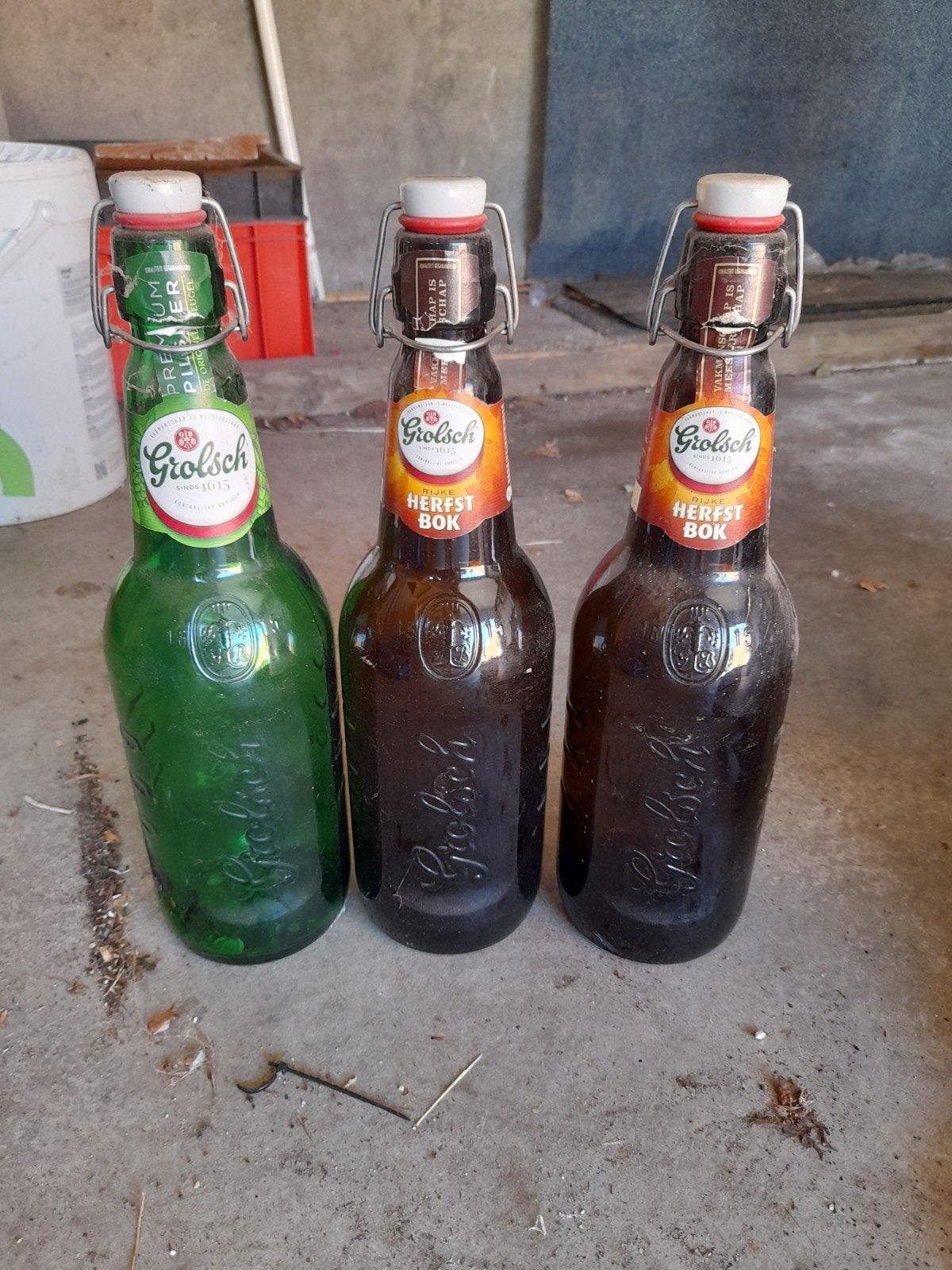 Grolsch beugelflessen - 3 stuks, Ophalen