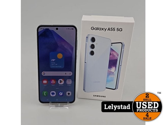 Samsung Galaxy A55 5G 128GB DUOS Awesome IceBlue, Telecommunicatie, Mobiele telefoons | Samsung, Samsung, Gebruikt, Support@Samsung.com