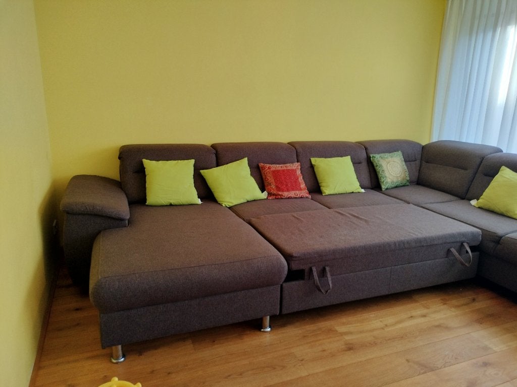 Sofa hoekbank modern look scandi design, Ophalen, 300 cm of meer, 75 tot 100 cm, Scandinavian