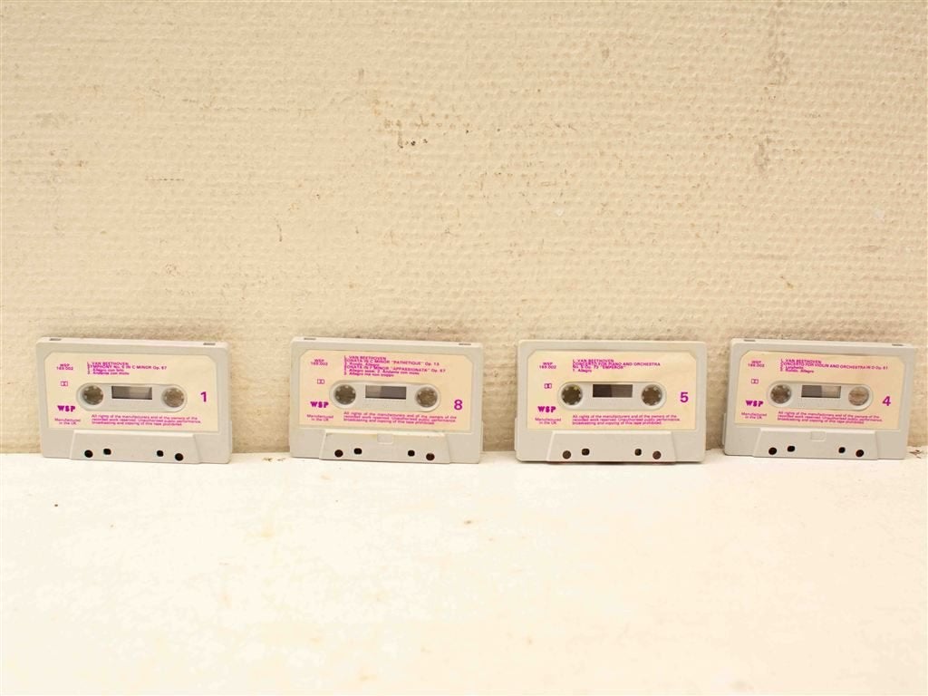 4 Cassettebandjes van L van Beethoven 37796, Ophalen of Verzenden, Gebruikt, Klassiek, 1 bandje