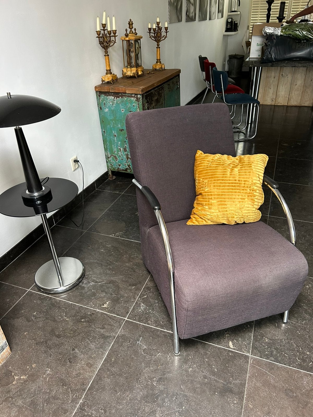 Gispen stijl fauteuil, Gispen stijl, Verzenden, Minder dan 75 cm, Zo goed als nieuw
