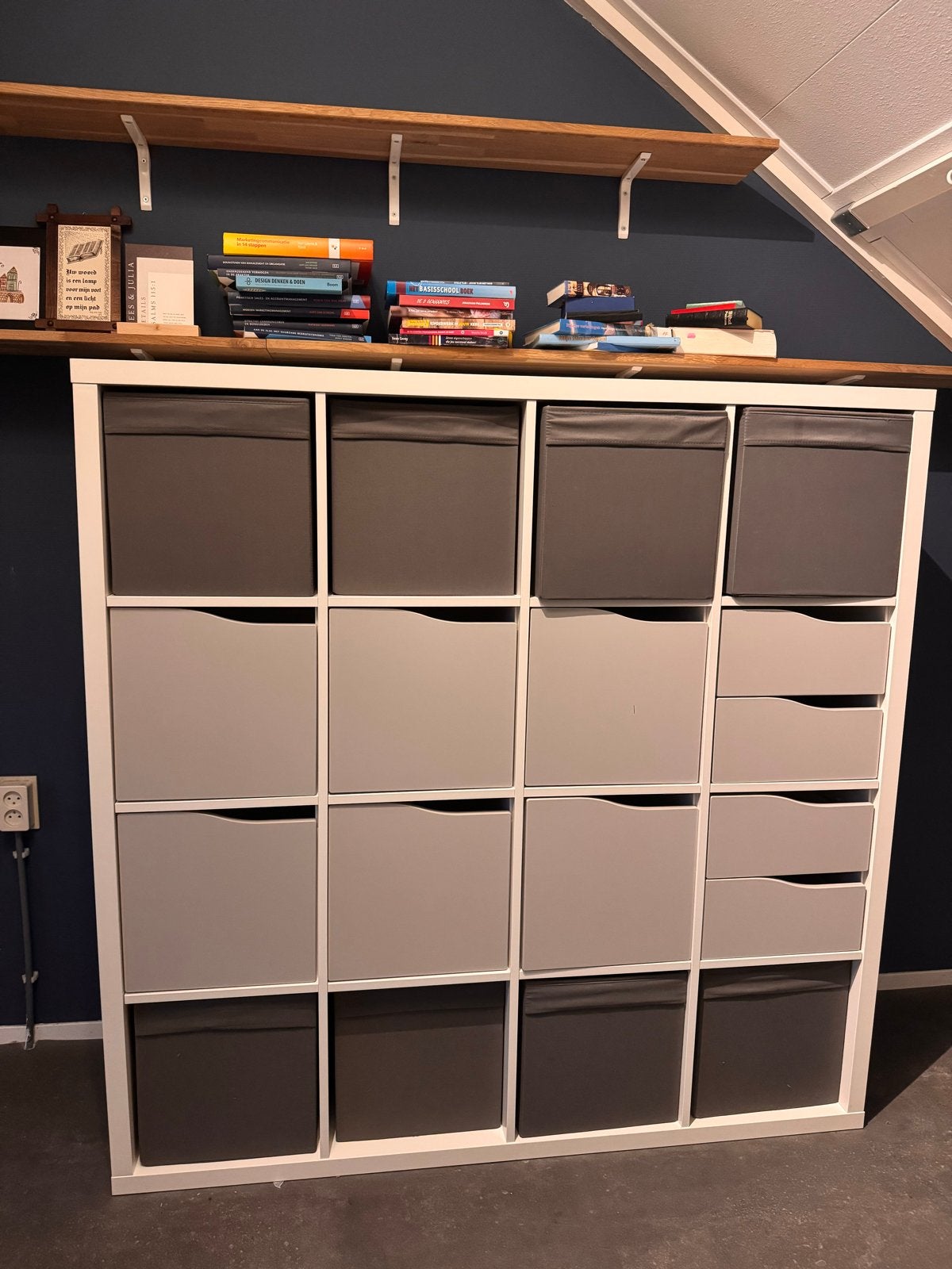 IKEA KALLAX Open kast, wit, 147x147 cm, Huis en Inrichting, Ophalen, Zo goed als nieuw