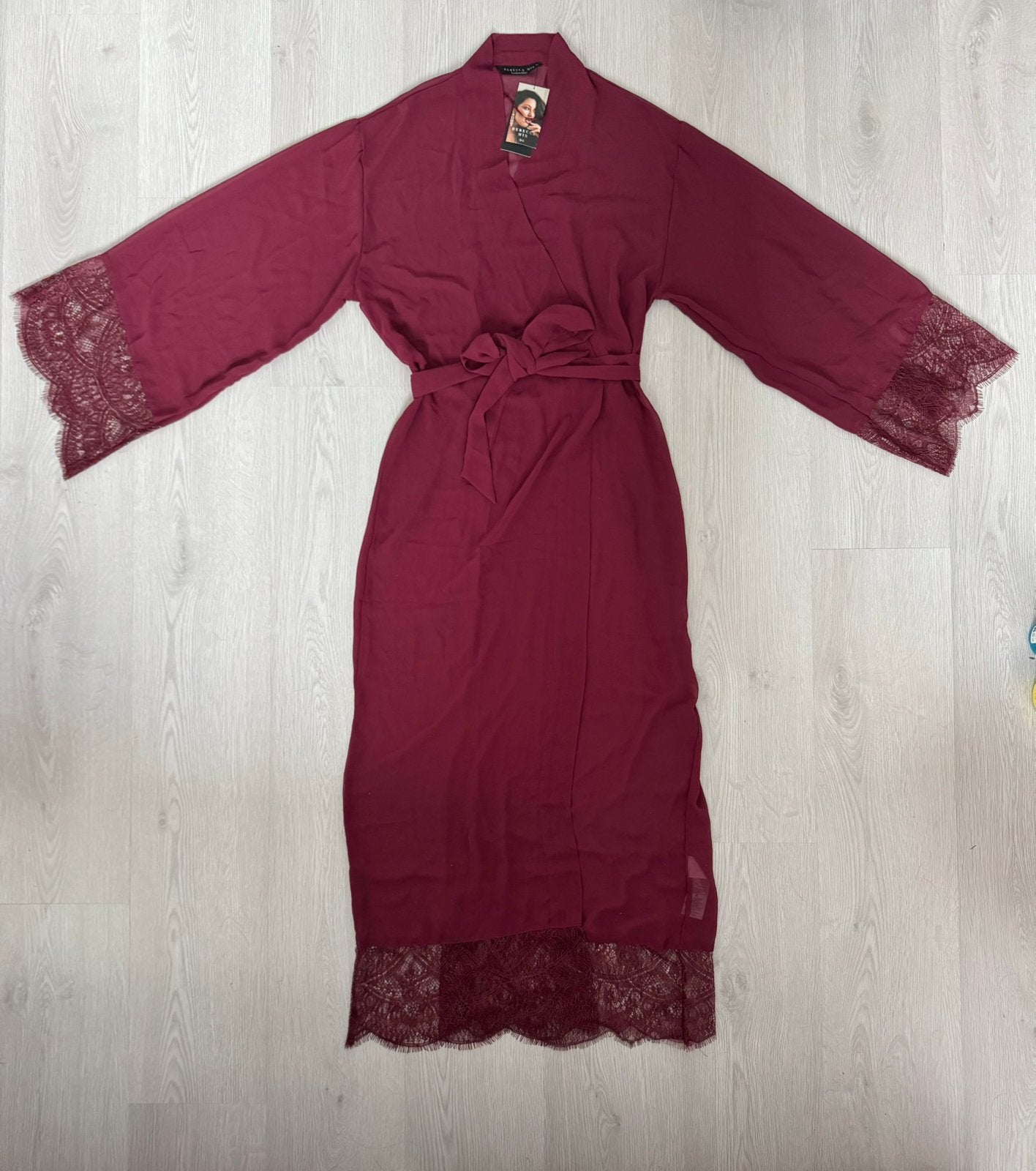 Nieuw Hunkemöller Rebecca Mir kimono bordeauxrood M/L, Verzenden, Rood, Badjas