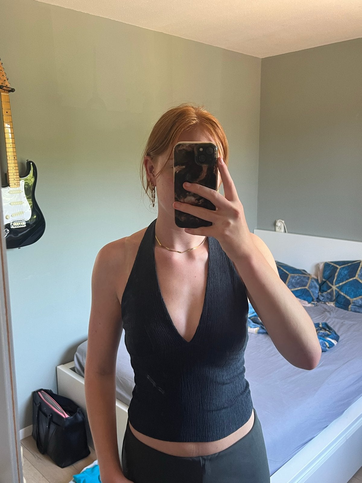 Pull&bear haltertop maat S, Zwart, Ophalen of Verzenden, Zo goed als nieuw, Maat 36 (S)