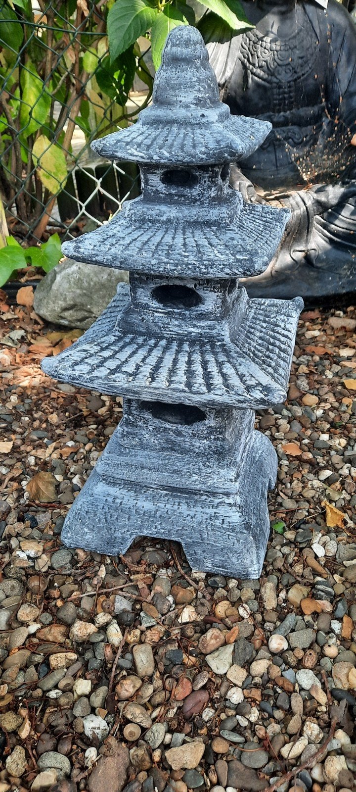 Decoratieve japanse Pagode Tuinbeeld - Grijs Steenlook, Tuin en Terras, Ophalen, Nieuw, Beton, Overige typen
