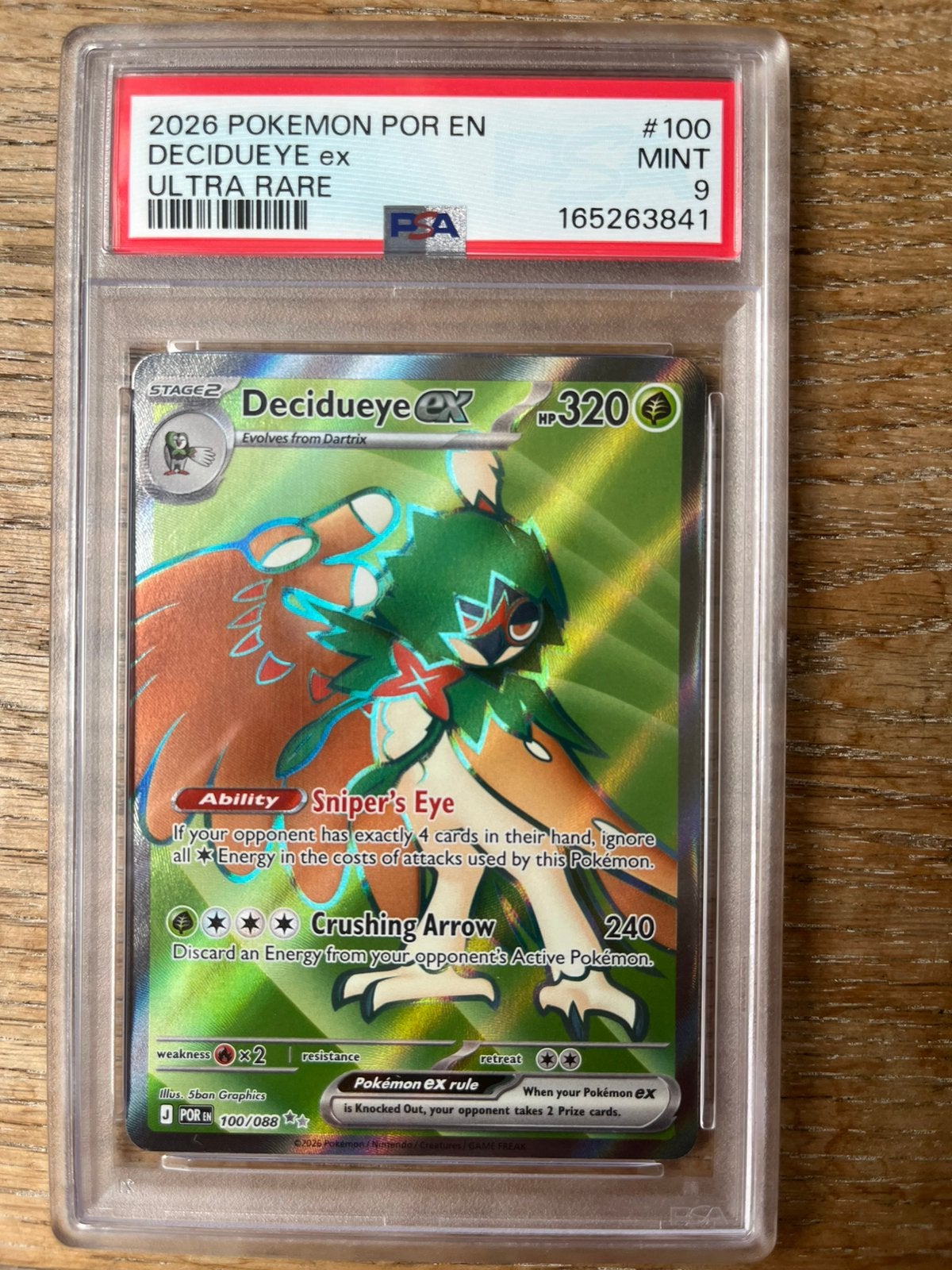 Decidueye PSA 9 - Perfect Order 2026, Verzenden, Zo goed als nieuw, Losse kaart