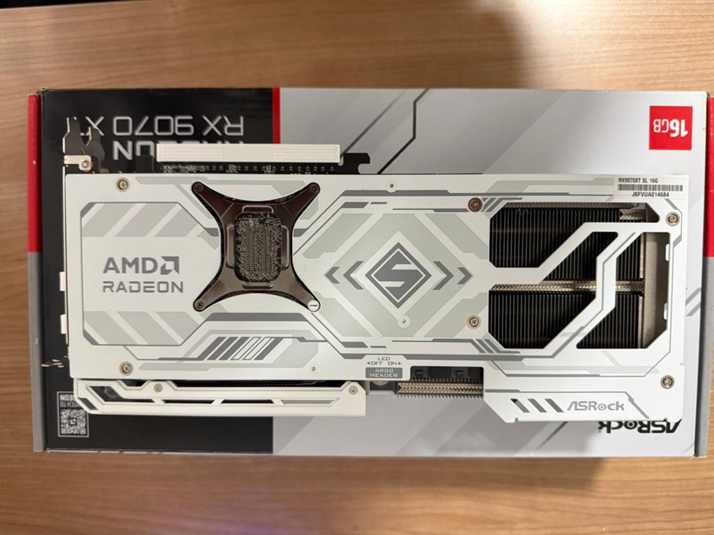 ASRock RX 9070 XT 16GB Steel Legend WHITE + Garantie, Computers en Software, Ophalen of Verzenden, Zo goed als nieuw, GDDR6, PCI-Express 4