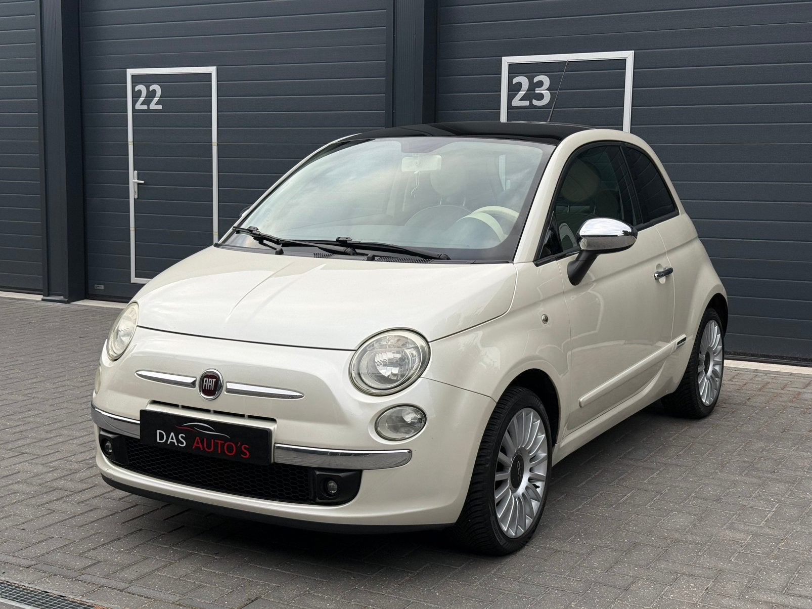 Fiat 500 1.2 AUT Parelmoer|CarPlay|Elek|Airco|Glazendak|, Stof, 1242 cc, Onderhoudsboekje, 69 pk