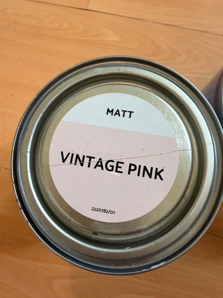 Spectrum 2-in-1 Matte Verf Vintage Pink, 3x750 ml, Nieuw, Ophalen of Verzenden, Verf, Roze