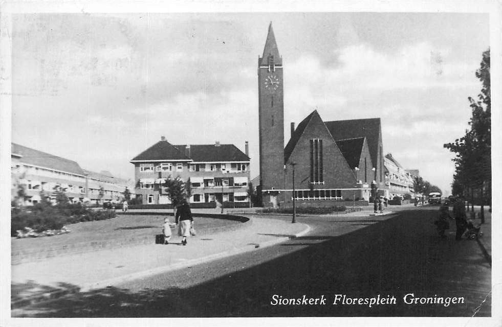 304-207-025 Groningen Sionskerk Floresplein, Verzenden, Voor 1920, Groningen