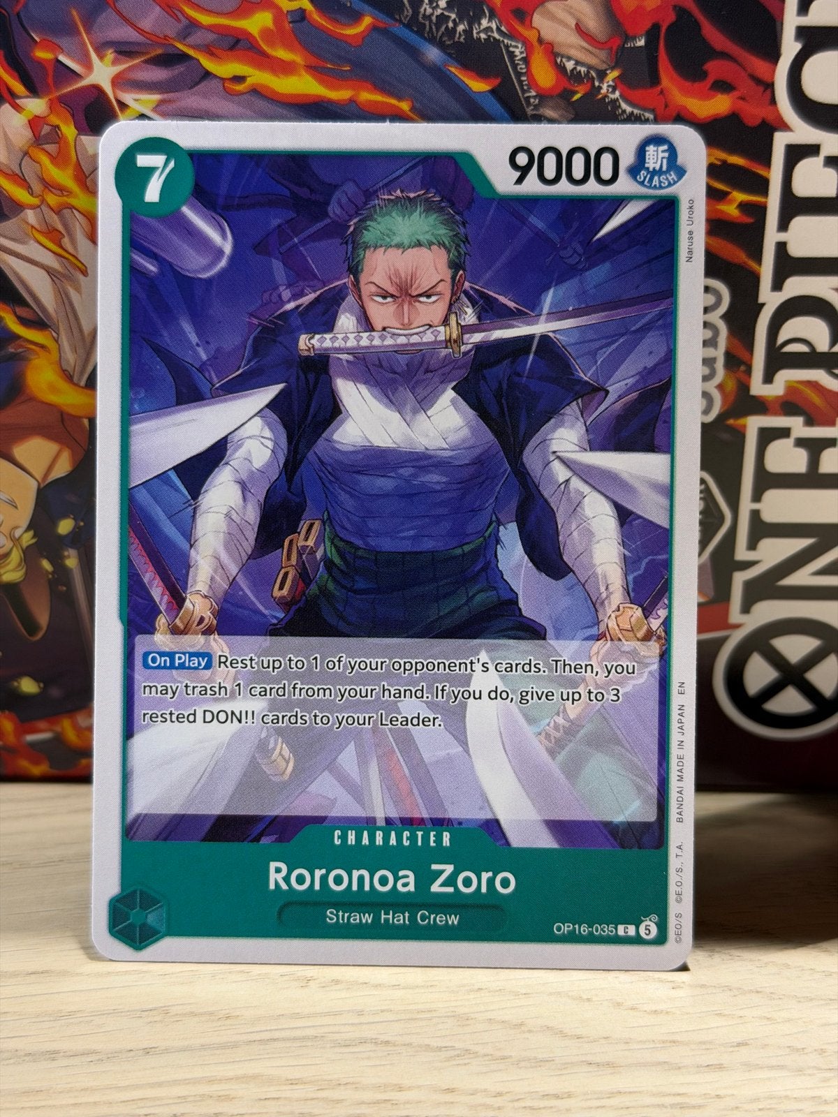 One Piece Card Game Roronoa Zoro OP16-035, Ophalen of Verzenden, Zo goed als nieuw, Losse kaart