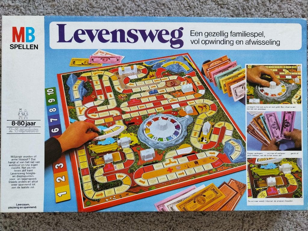 Levensweg bordspel, Ophalen of Verzenden, Gebruikt, MB Spellen