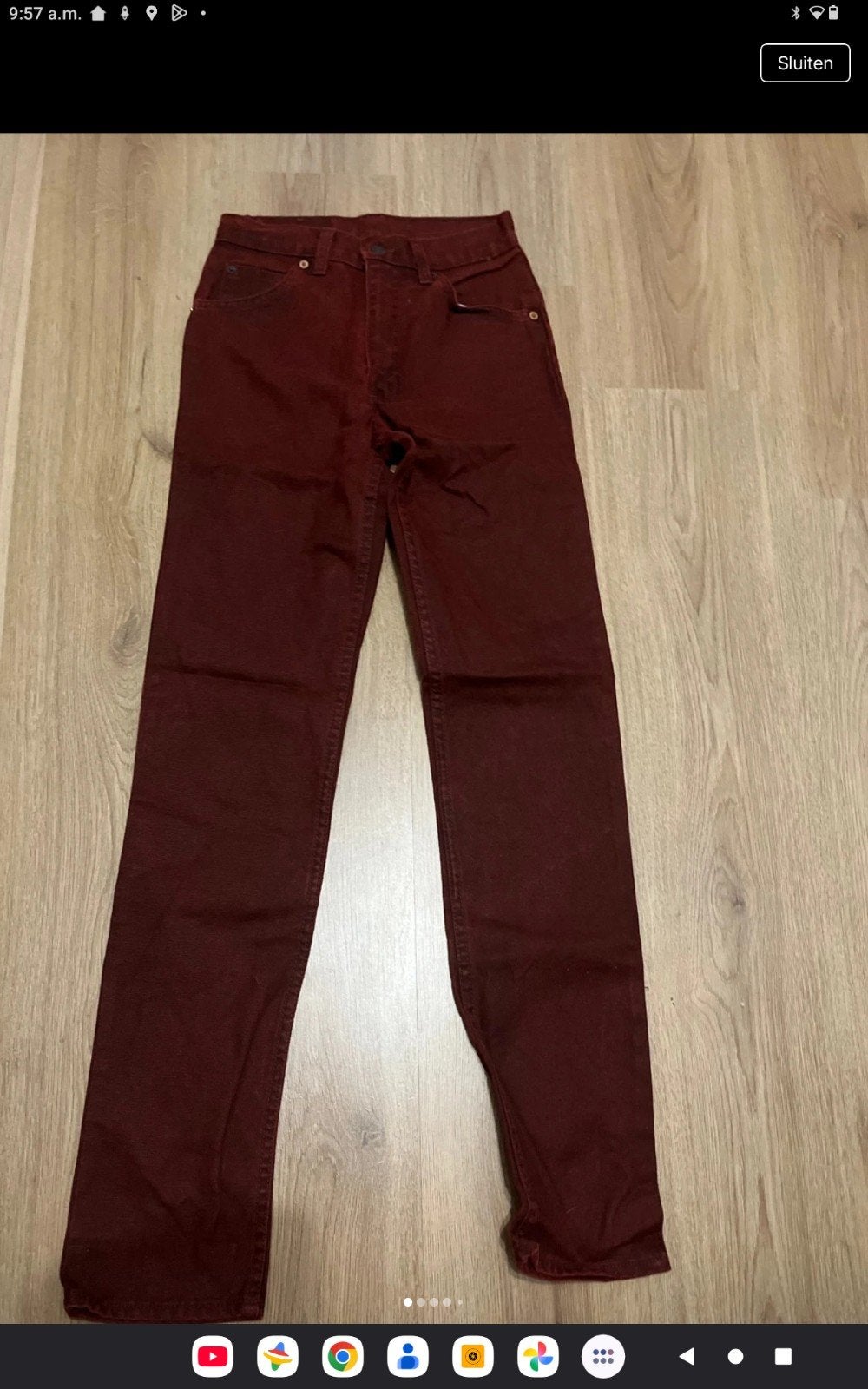 als nieuwe Levi's straight model high waist jeans donkerrood, Kleding | Dames, Overige kleuren, Nieuw, Ophalen of Verzenden, W28 - W29 (confectie 36)