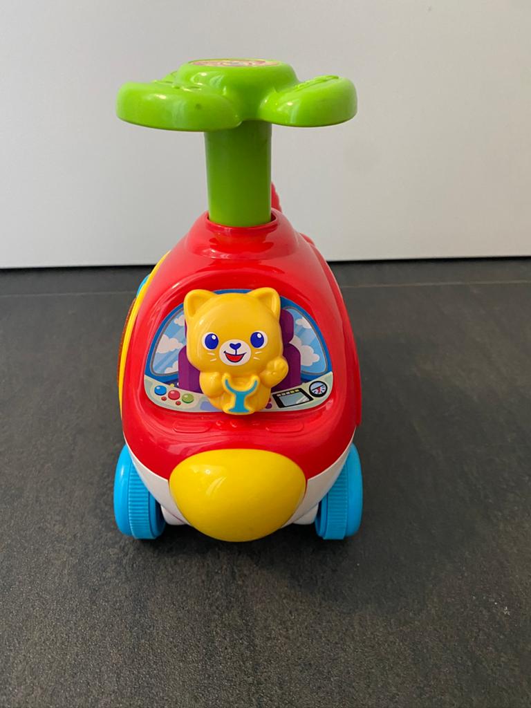Vtech helikopter (18 cm hoog), Kinderen en Baby's, Speelgoed | Babyspeelgoed, Zo goed als nieuw, Overige typen, Met wieltjes, Ophalen of Verzenden