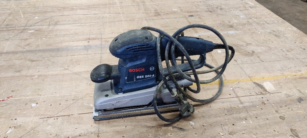 Bosch Blauw Vlakschuurmachine GSS 280 A, Ophalen, Gebruikt, Minder dan 600 watt, Vlakschuurmachine
