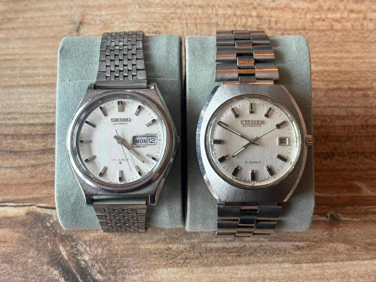 Seiko en Citizen Automatische Horloges Jaren '70, Seiko, Gebruikt, Staal, Polshorloge
