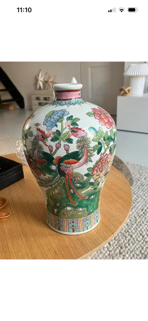 Chinese Qing Porcelain Wu Cai Meiping, Antiek en Kunst, Ophalen of Verzenden