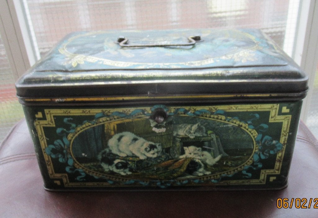 ANTIEK BLIK MET KATTEN - WED BECKERS- DORDRECHT CA1920, Ophalen of Verzenden, Gebruikt, Overige