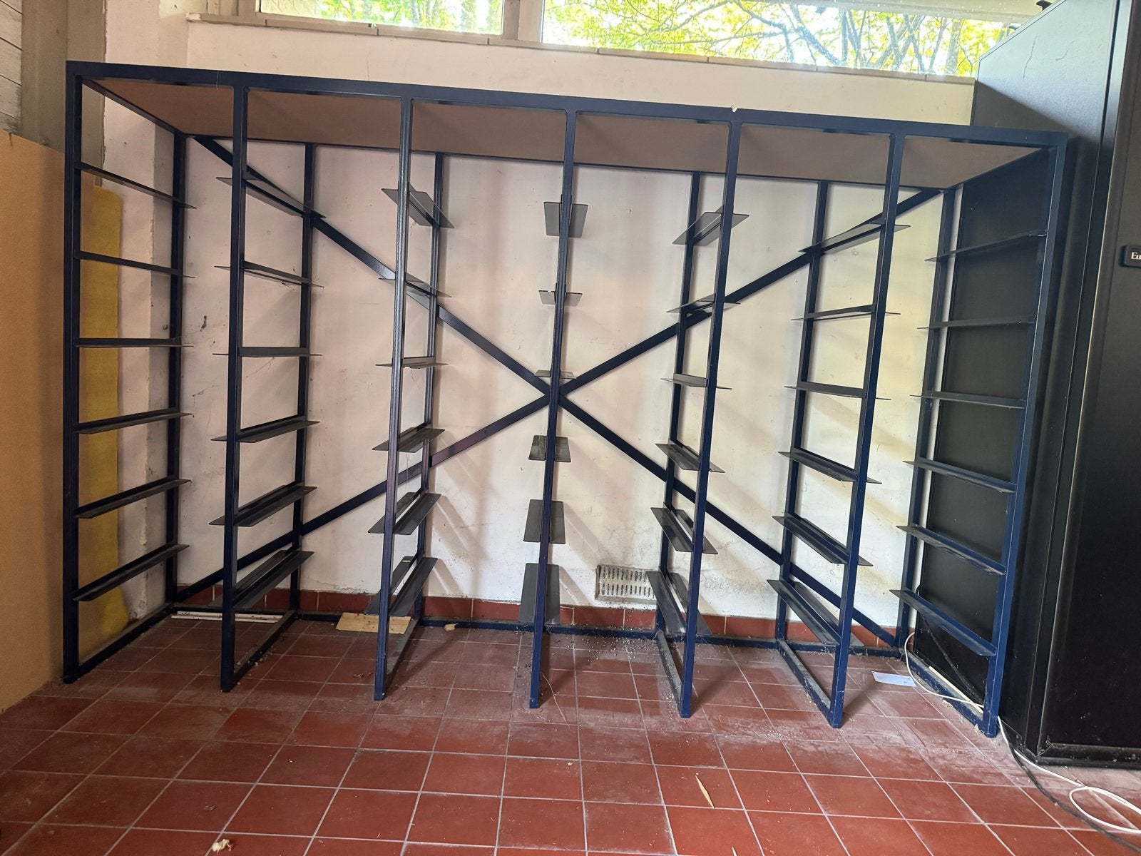 Groot wijnrek voor 42 kisten - 220x140x53 cm, Ophalen, Gebruikt, 25 flessen of meer, 75 – 100