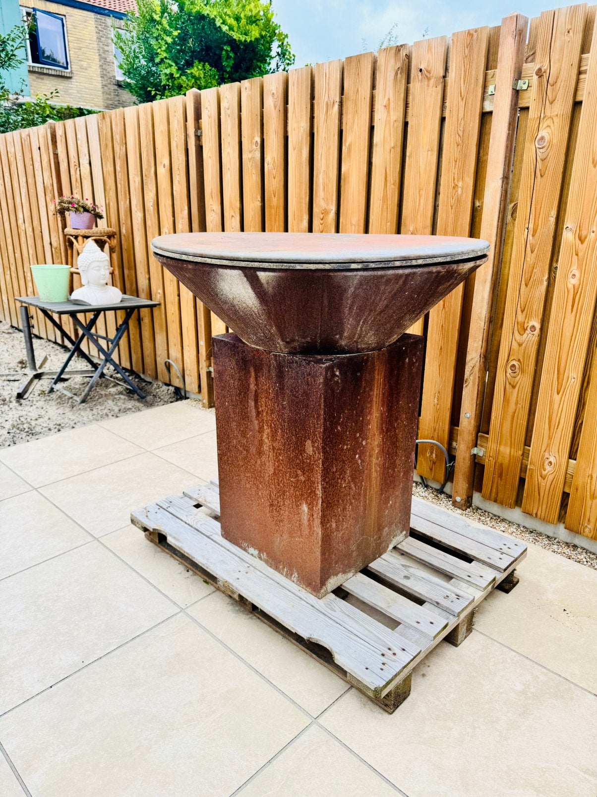 MOOIE RING- BBQ CORTENSTAAL (OFYR model), Tuin en Terras, Ophalen, Gebruikt
