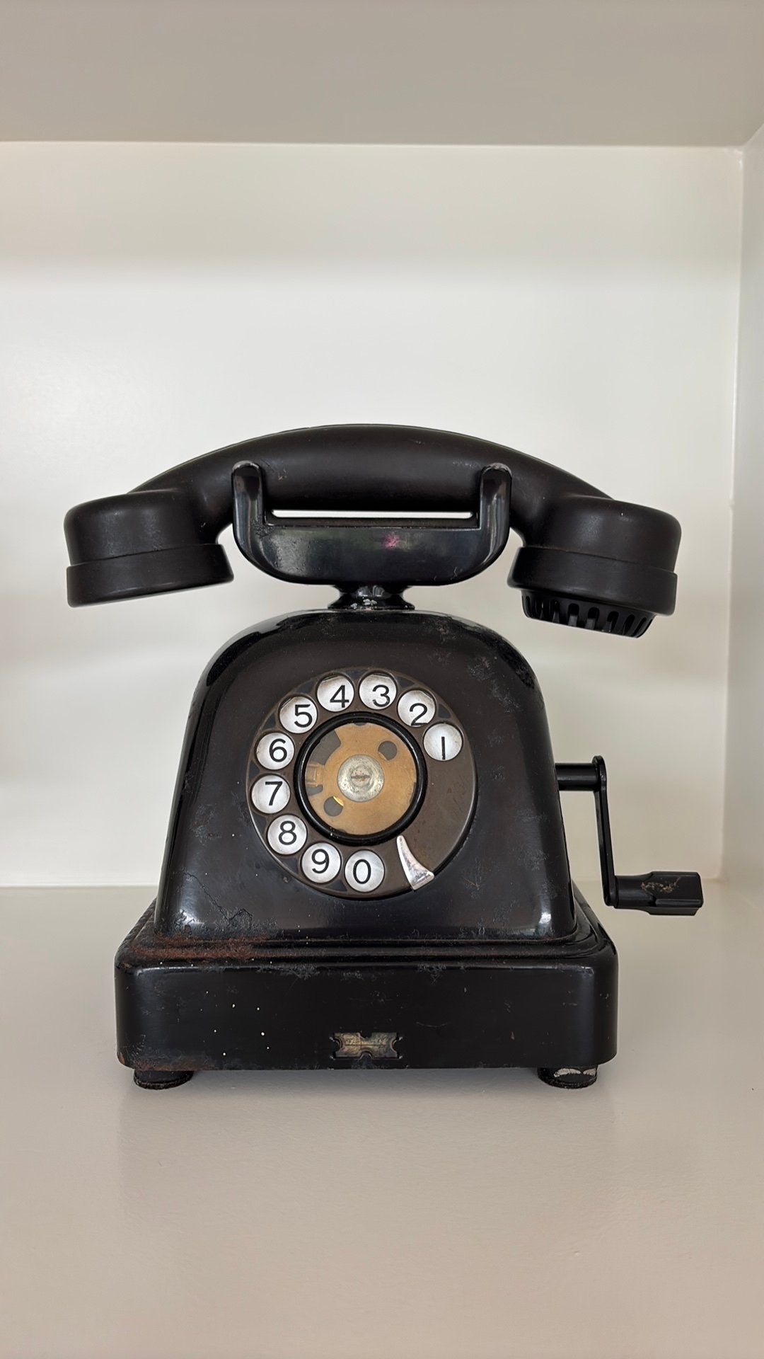 Ouderwetse telefoon, Ophalen, Niet werkend, Met draaischijf