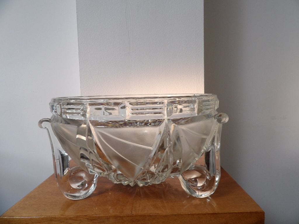 Gave Art Deco Schaal/Coupe Libochovice/SKLO Tsjechië, Ophalen of Verzenden