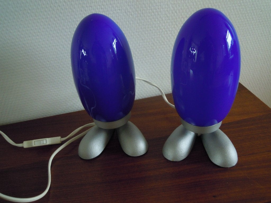 2 Dino Egg tafellampen jaren 90, Huis en Inrichting, Ophalen of Verzenden, IKEA, Design